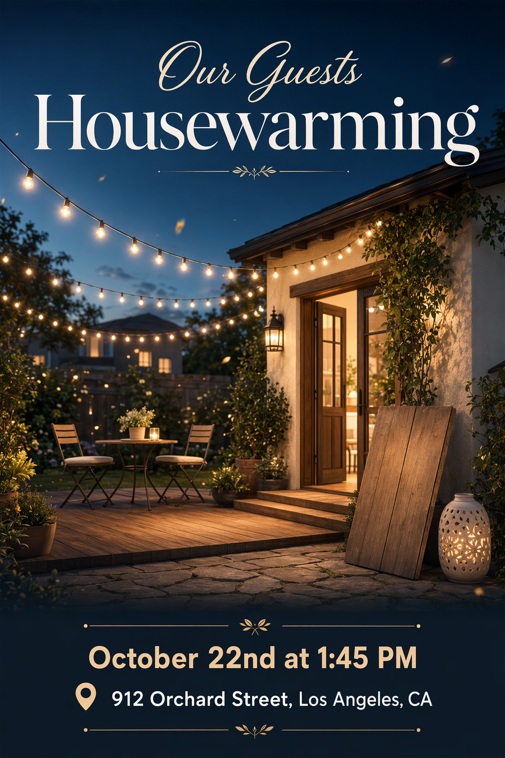 Housewarming — Backyard String Lights