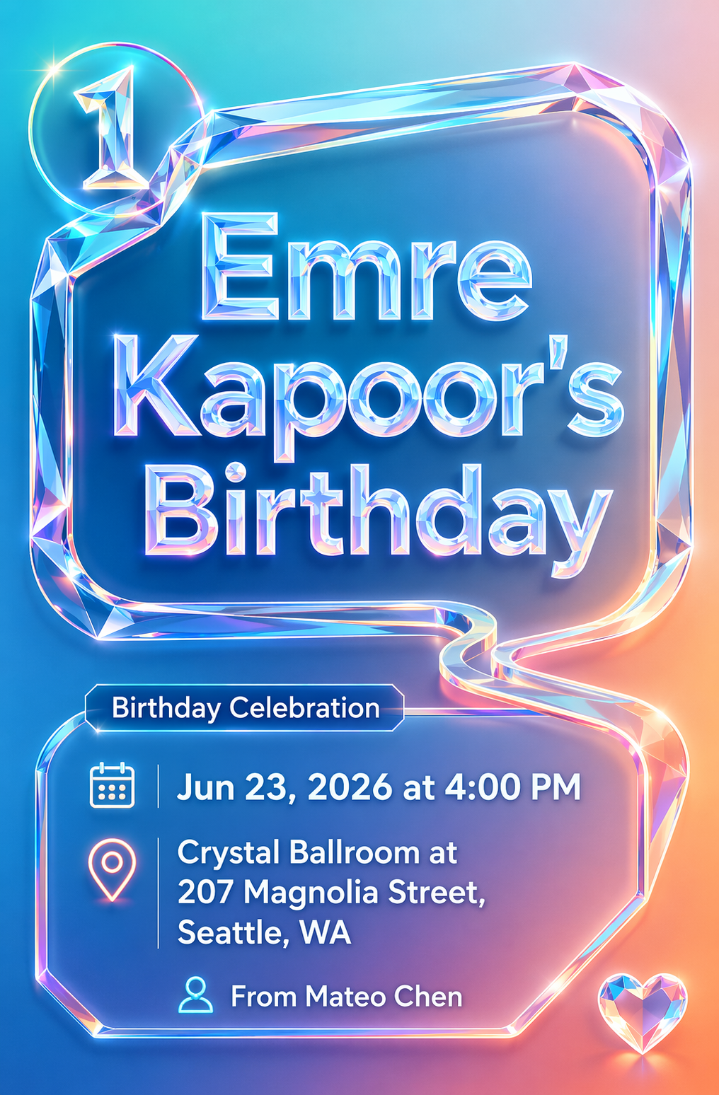 First Birthday One-derland birthday invitation template