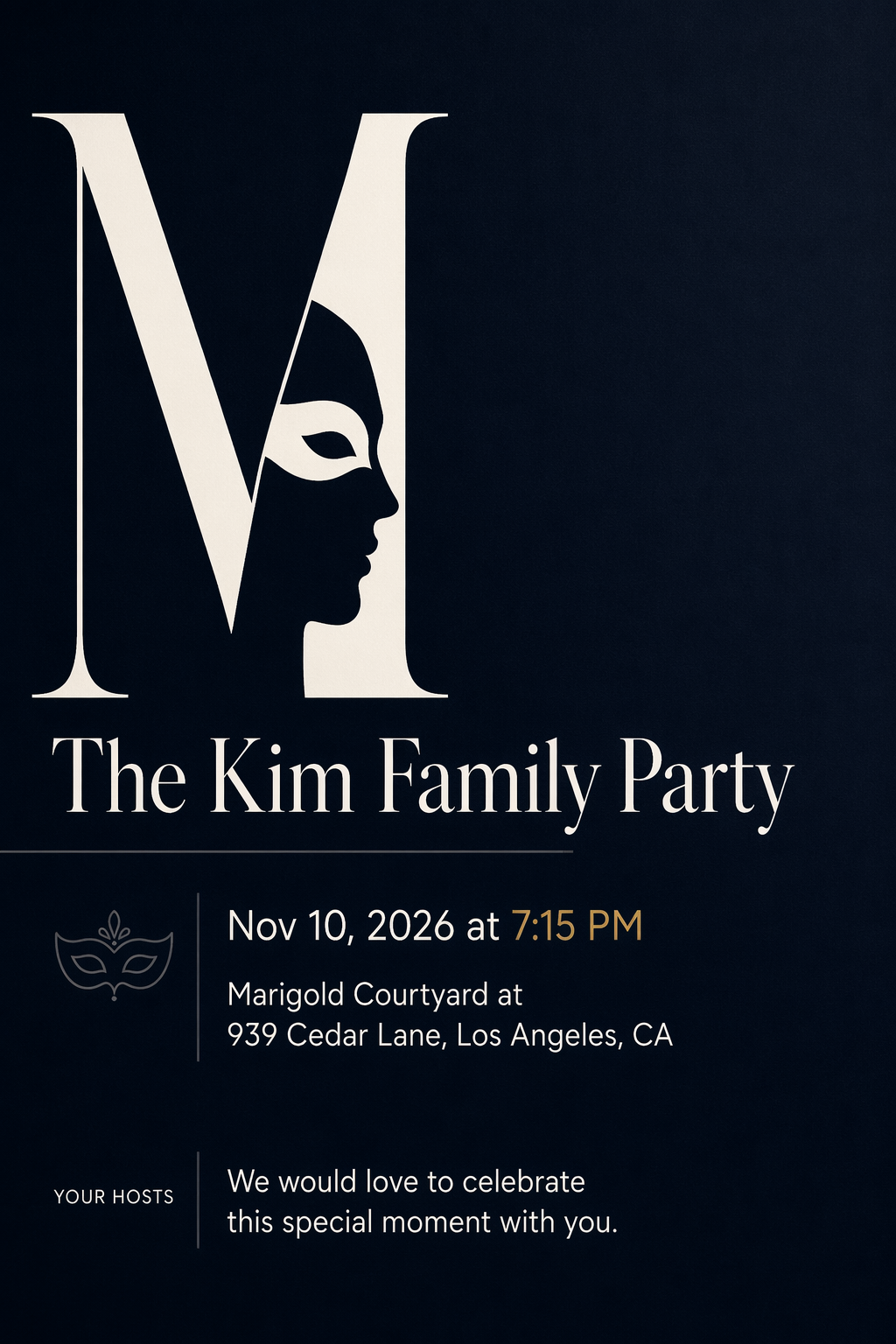 Party Masquerade Ball (Minimal)