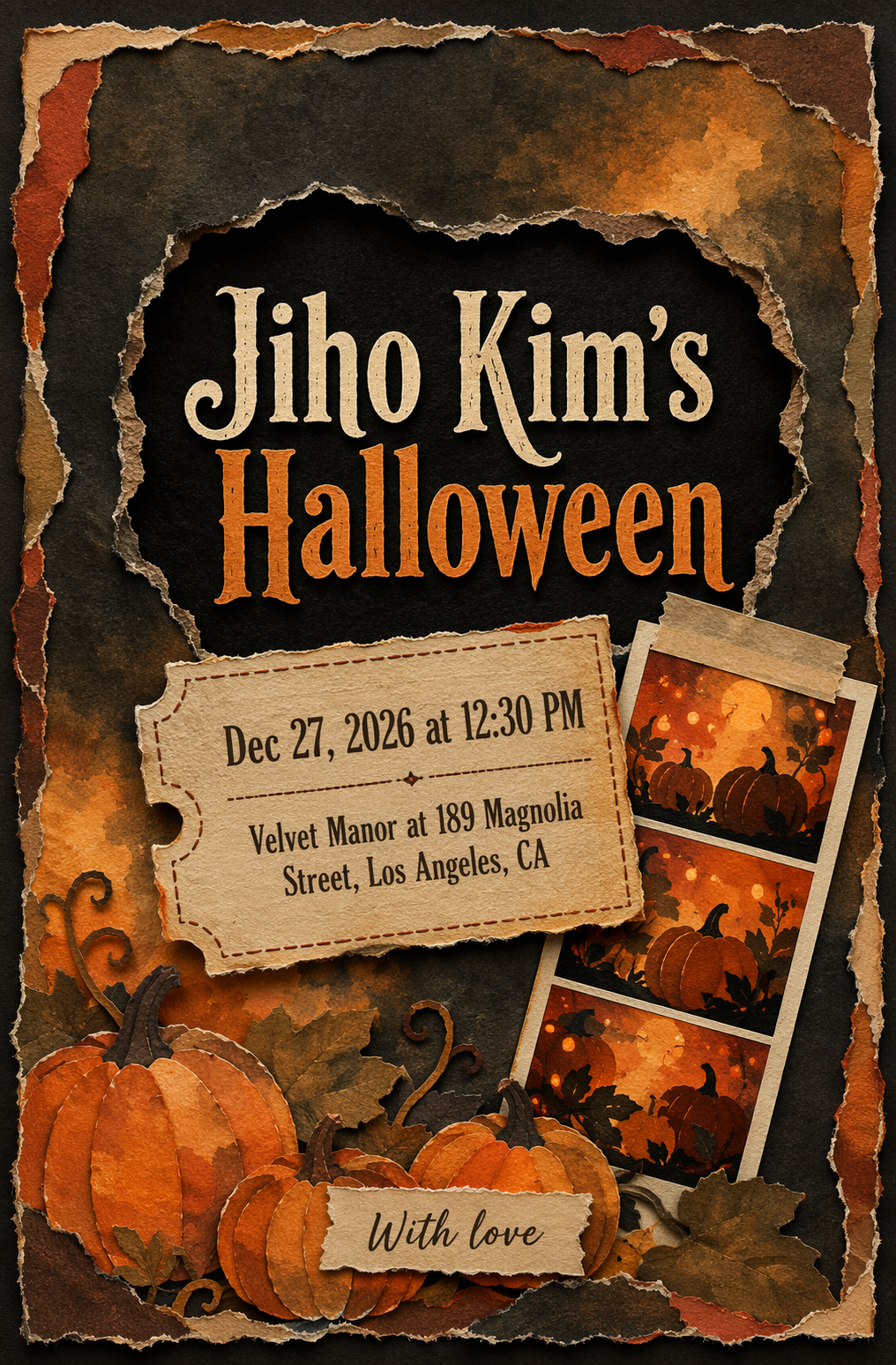 Pumpkin Patch Glow halloween invitation template