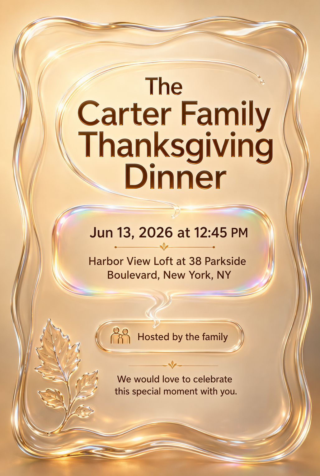 Friendsgiving Feast thanksgiving invitation template