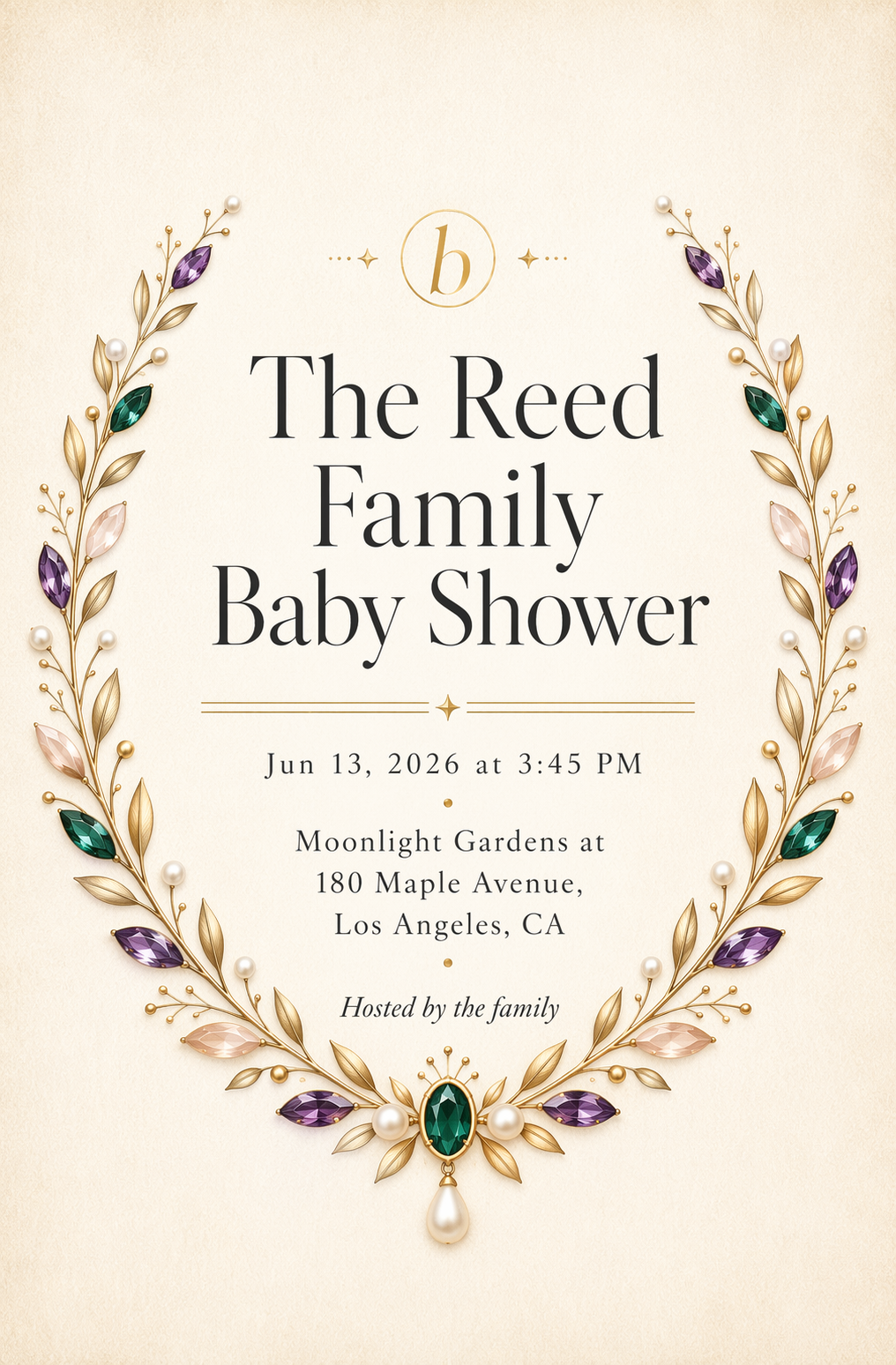 Oh Baby Minimal baby shower invitation template