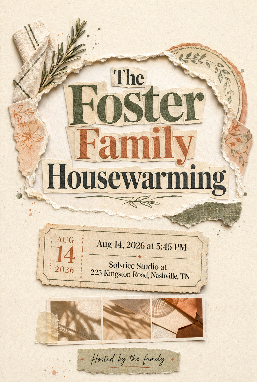 Open House Brunch housewarming invitation template