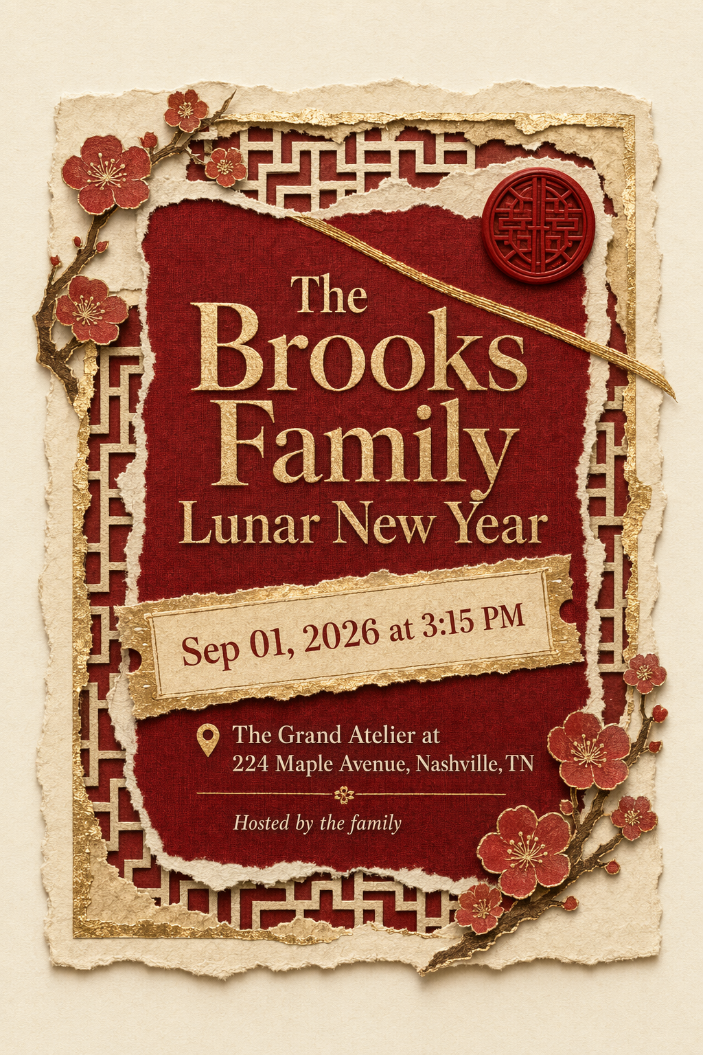 Lunar New Year Red & Gold Imperial (Collage)