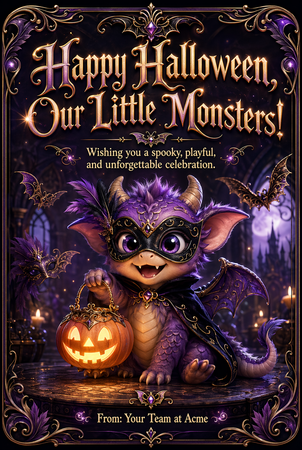 Halloween Gothic Masquerade Greeting