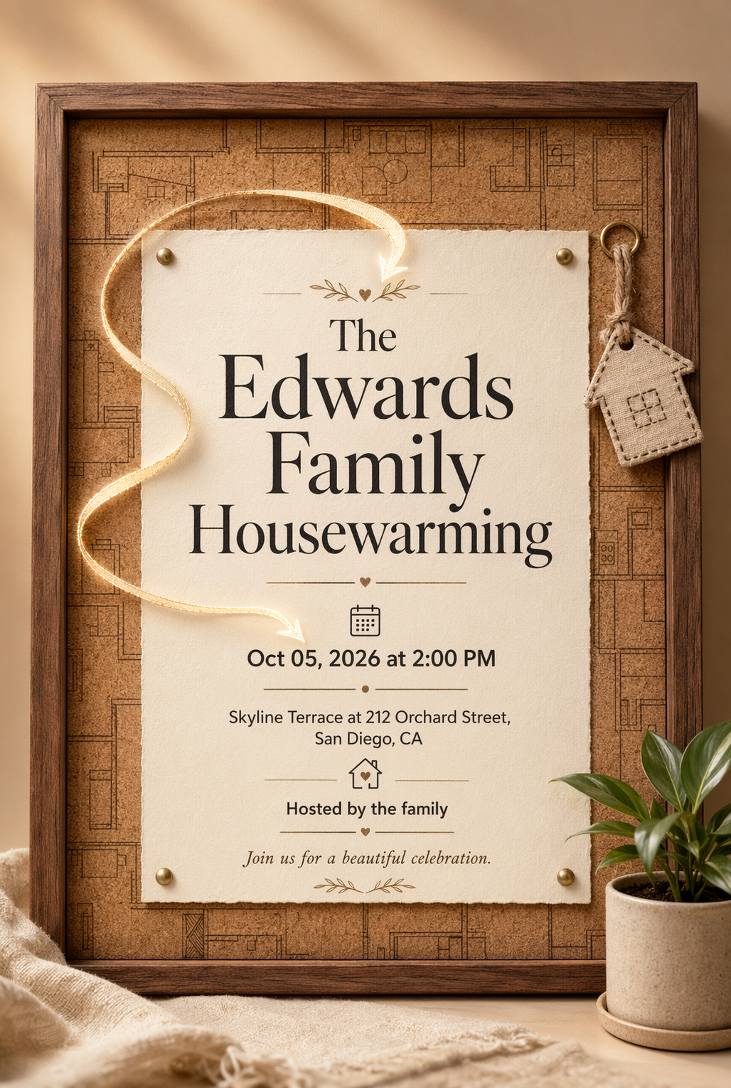 Housewarming Apartment Warming Invitation (3D Story)