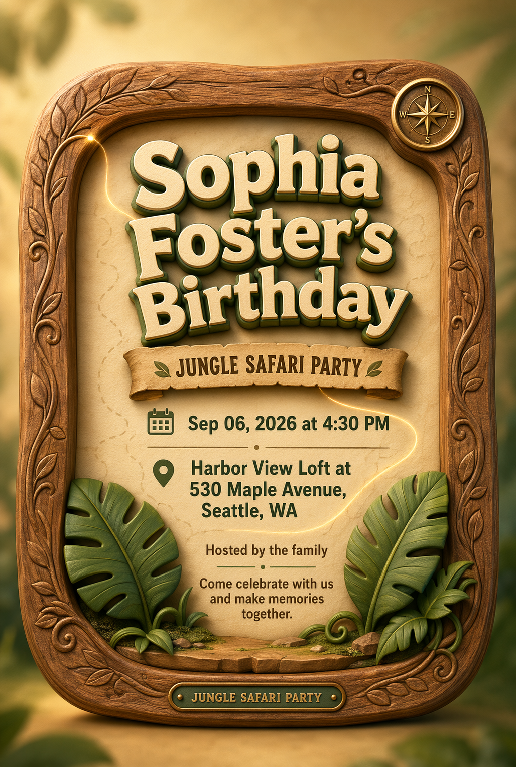 Generated invitation preview