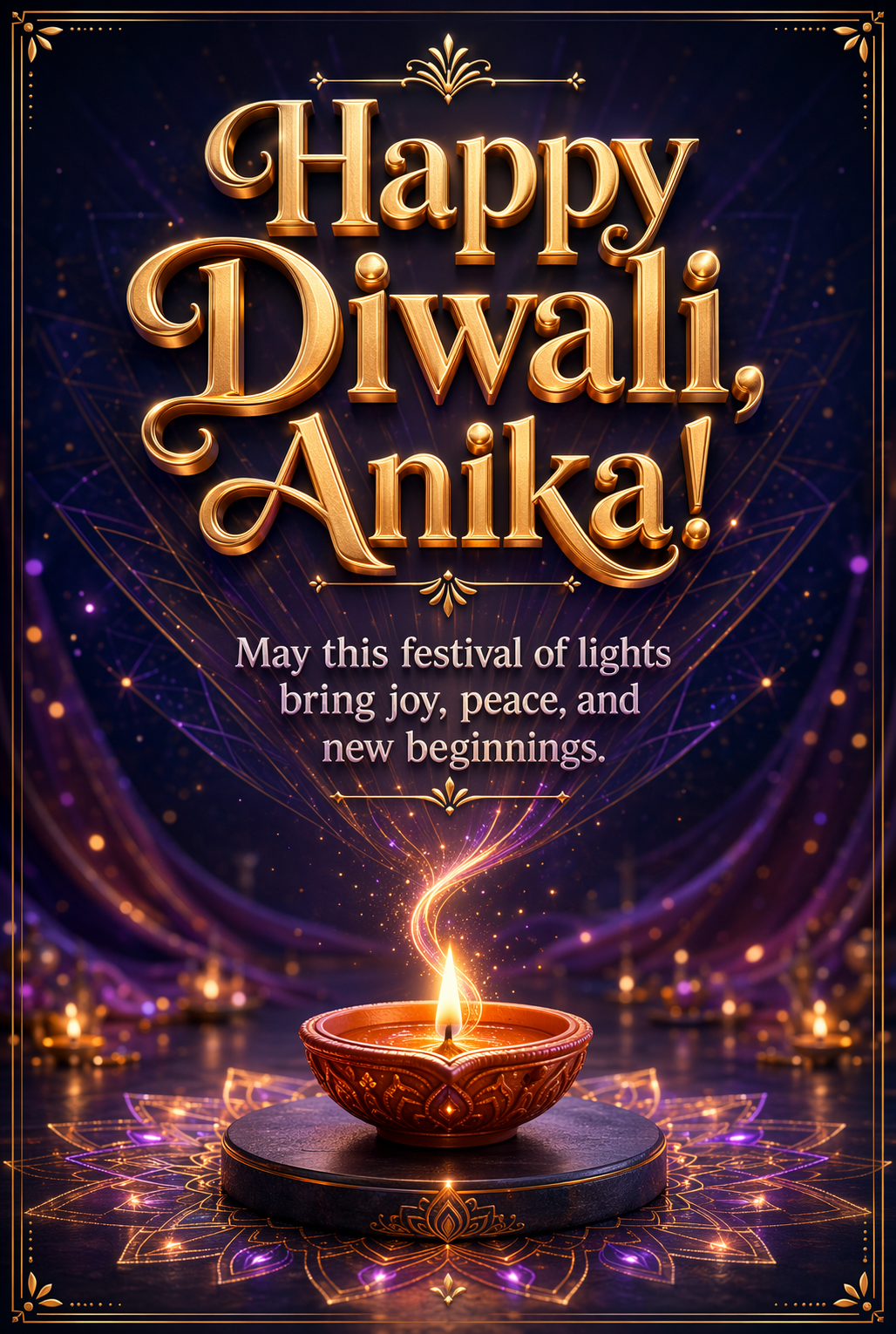 Diwali Modern Diwali Glam Greeting (3D Story)