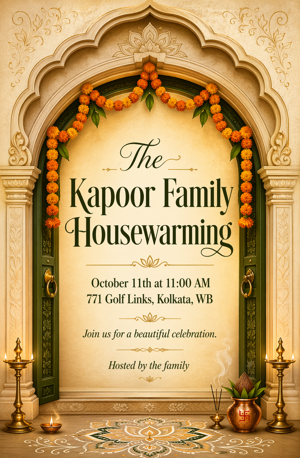 Housewarming Auspicious New Home Invitation (Luxury)
