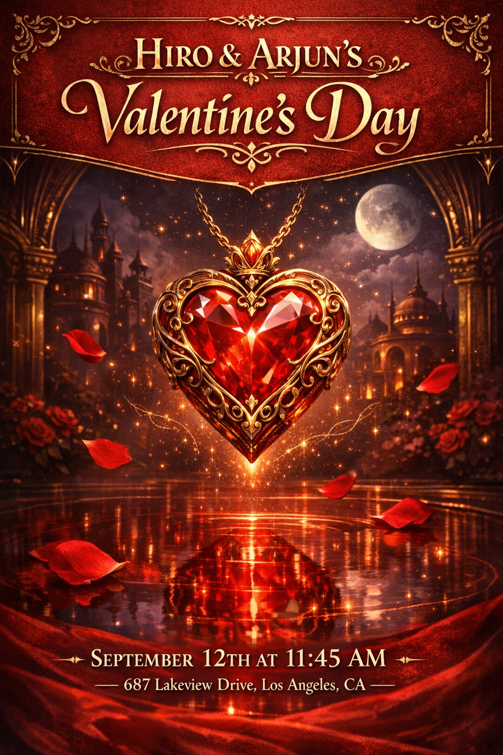 Valentine's Day — Luxury Red & Gold (Fantasy Dream)